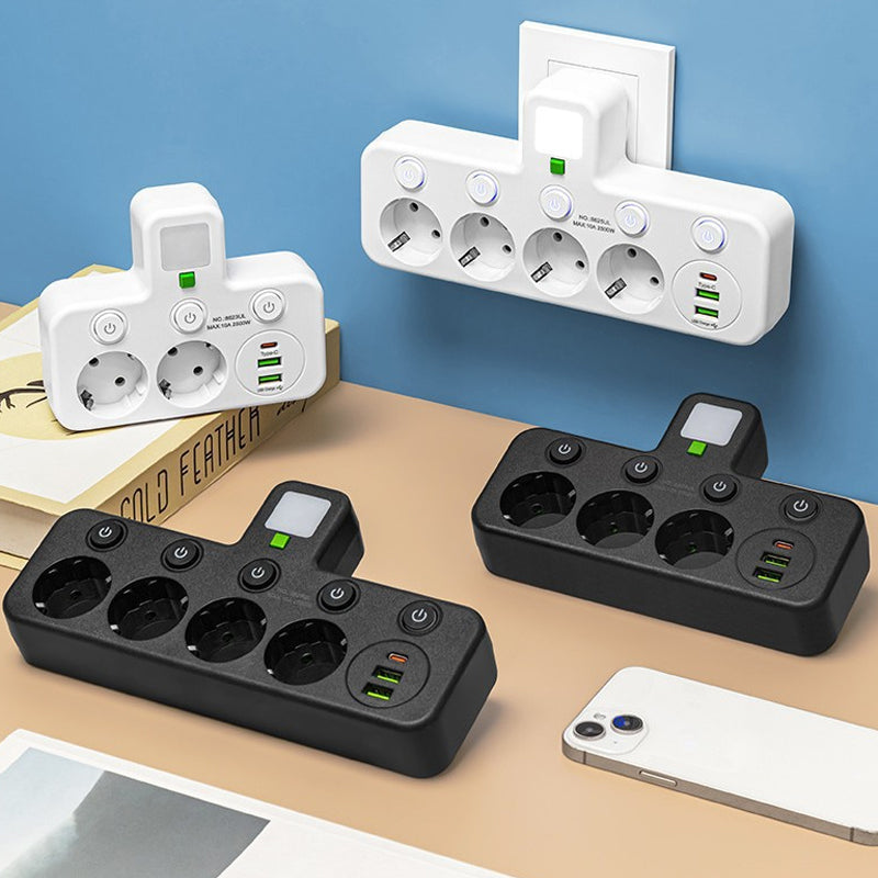 ⚡ 50% KORTING🔥Slimme stekkerdoos met USB-poorten