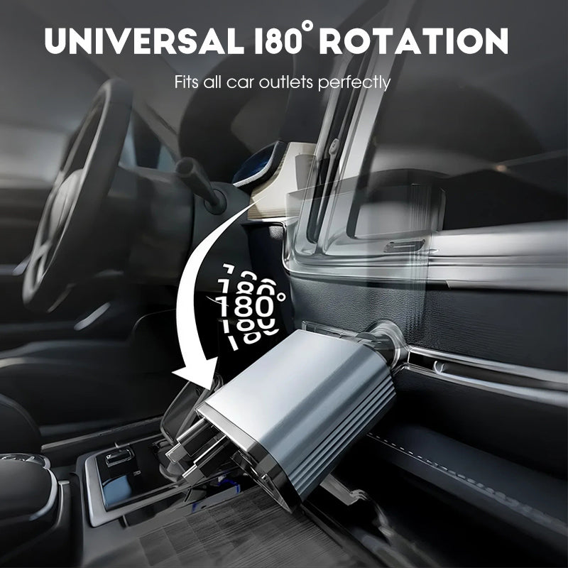 ⚡ KOOP 2 EN KRIJG 1 GRATIS! ✨ Ultrasnelle 4-in-1 Autolader 90W – Met Intrekbare Kabels & Sfeervol Sterrenlicht 🚗🌌