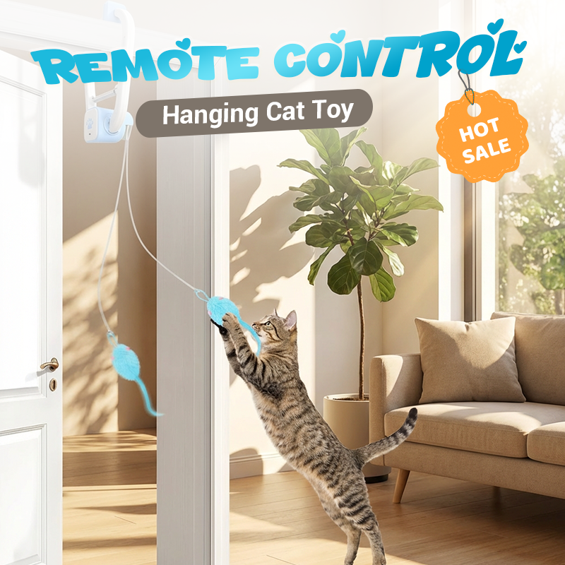 🎁2026 Nieuw binnen 50% KORTING💥Interactief hangend kattenspeeltje met afstandsbediening