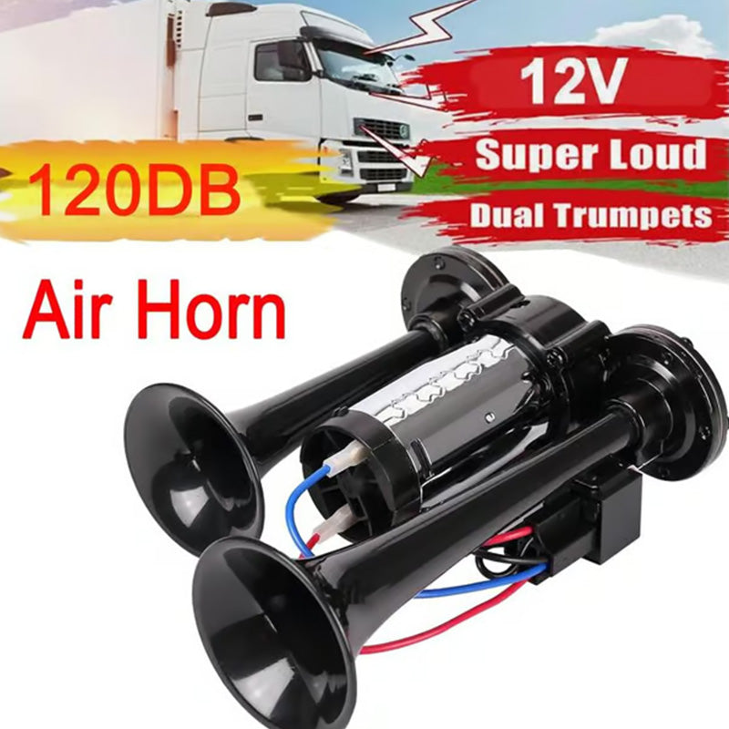 🚗 50% Korting – 150dB Pneumatische Claxon (12V/24V) | Krachtig Geluid voor Extra Veiligheid op de Weg