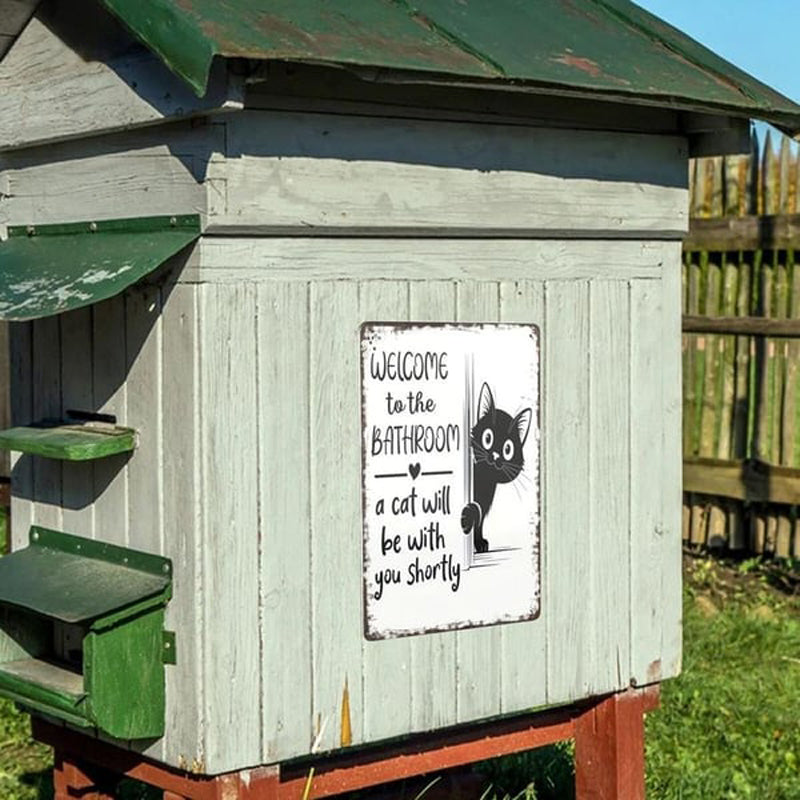 🎁2026 Nieuw binnen 50% KORTING💥Cute Cat Bathroom Decor Sign