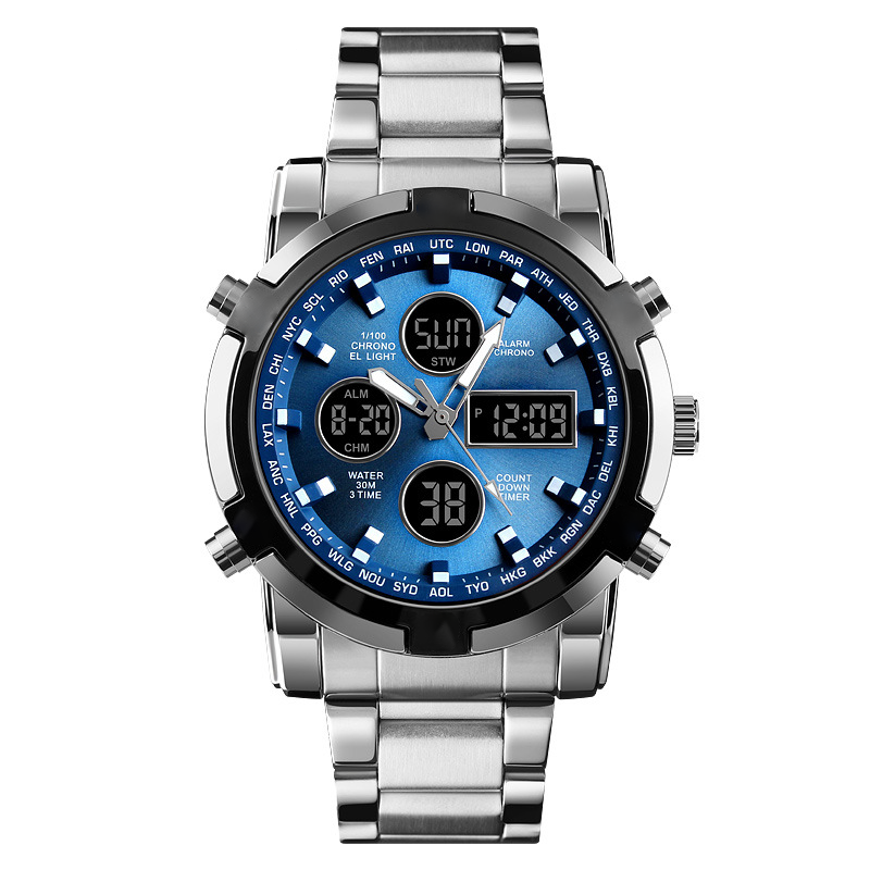 ⌚ NU 66% KORTING! ⌛️ Heren  horloge – Waterdicht & Staalband | Analoog-Digitaal🛡️