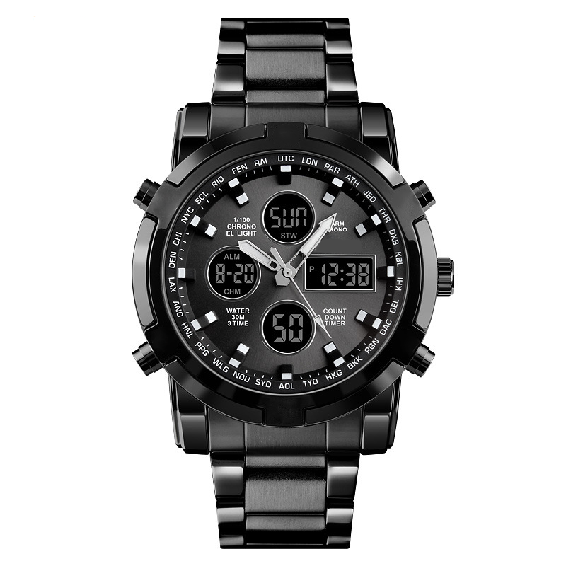 ⌚ NU 66% KORTING! ⌛️ Heren  horloge – Waterdicht & Staalband | Analoog-Digitaal🛡️