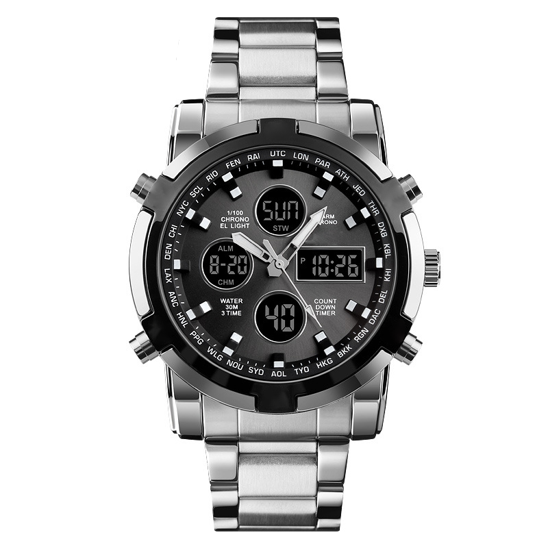 ⌚ NU 66% KORTING! ⌛️ Heren  horloge – Waterdicht & Staalband | Analoog-Digitaal🛡️