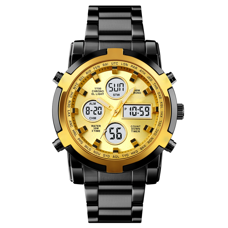 ⌚ NU 66% KORTING! ⌛️ Heren  horloge – Waterdicht & Staalband | Analoog-Digitaal🛡️