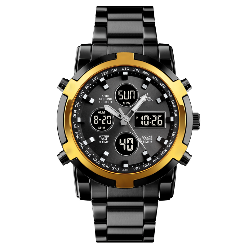 ⌚ NU 66% KORTING! ⌛️ Heren  horloge – Waterdicht & Staalband | Analoog-Digitaal🛡️