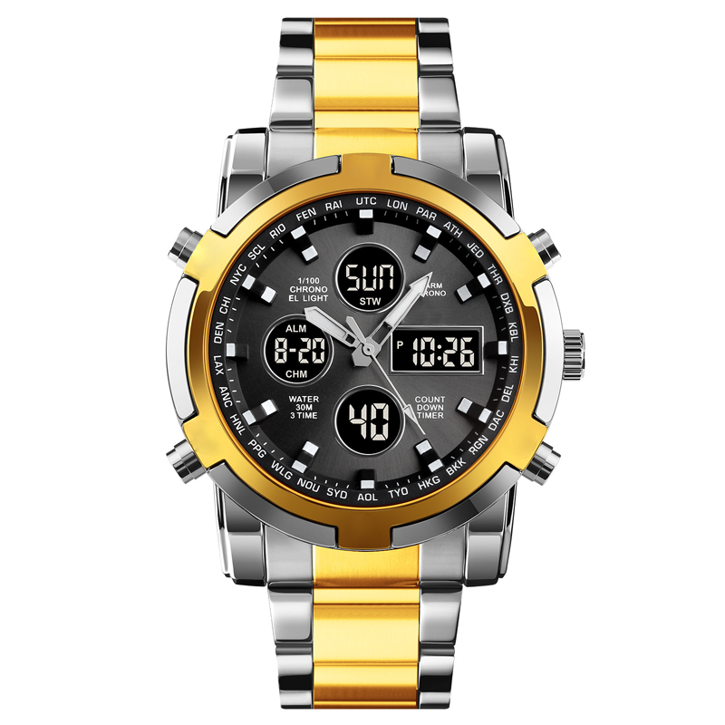 ⌚ NU 66% KORTING! ⌛️ Heren  horloge – Waterdicht & Staalband | Analoog-Digitaal🛡️