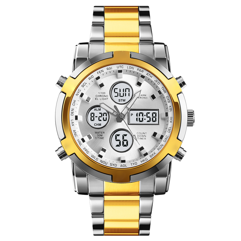 ⌚ NU 66% KORTING! ⌛️ Heren  horloge – Waterdicht & Staalband | Analoog-Digitaal🛡️