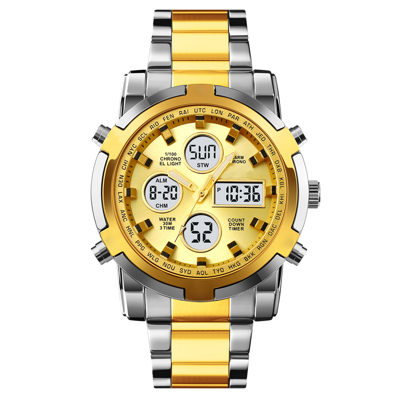 ⌚ NU 66% KORTING! ⌛️ Heren  horloge – Waterdicht & Staalband | Analoog-Digitaal🛡️