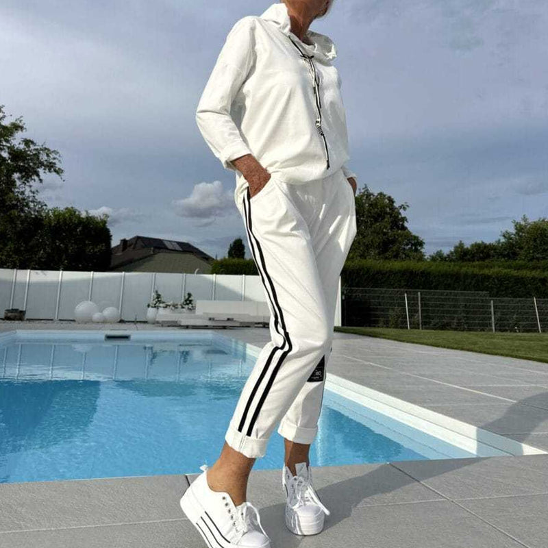 🎁2026 Nieuw binnen 50% KORTING💥Damesjas met capuchon en broek met trekkoord