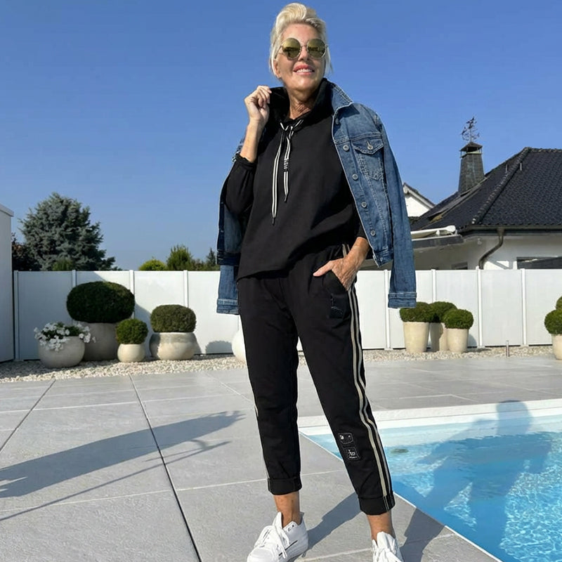 🎁2026 Nieuw binnen 50% KORTING💥Damesjas met capuchon en broek met trekkoord