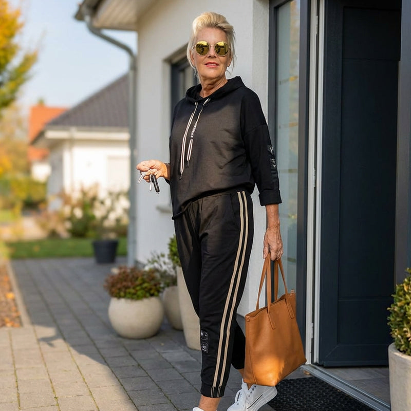 🎁2026 Nieuw binnen 50% KORTING💥Damesjas met capuchon en broek met trekkoord
