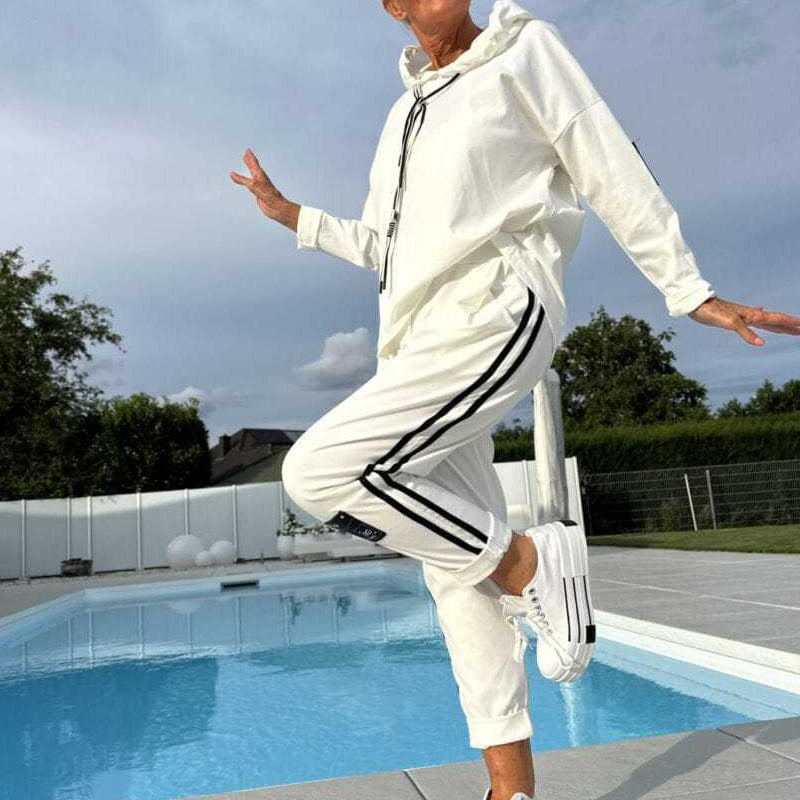 🎁2026 Nieuw binnen 50% KORTING💥Damesjas met capuchon en broek met trekkoord