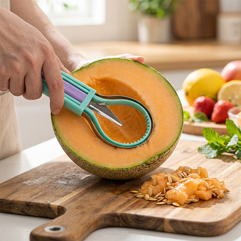 🎁2026 Nieuw binnen 50% KORTING💥Multifunctionele Fruit Meloen Ballenlepel Set
