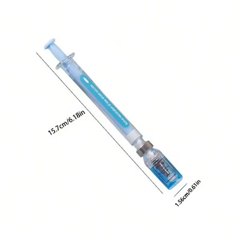 Creatieve gelpen in de vorm van een spuit