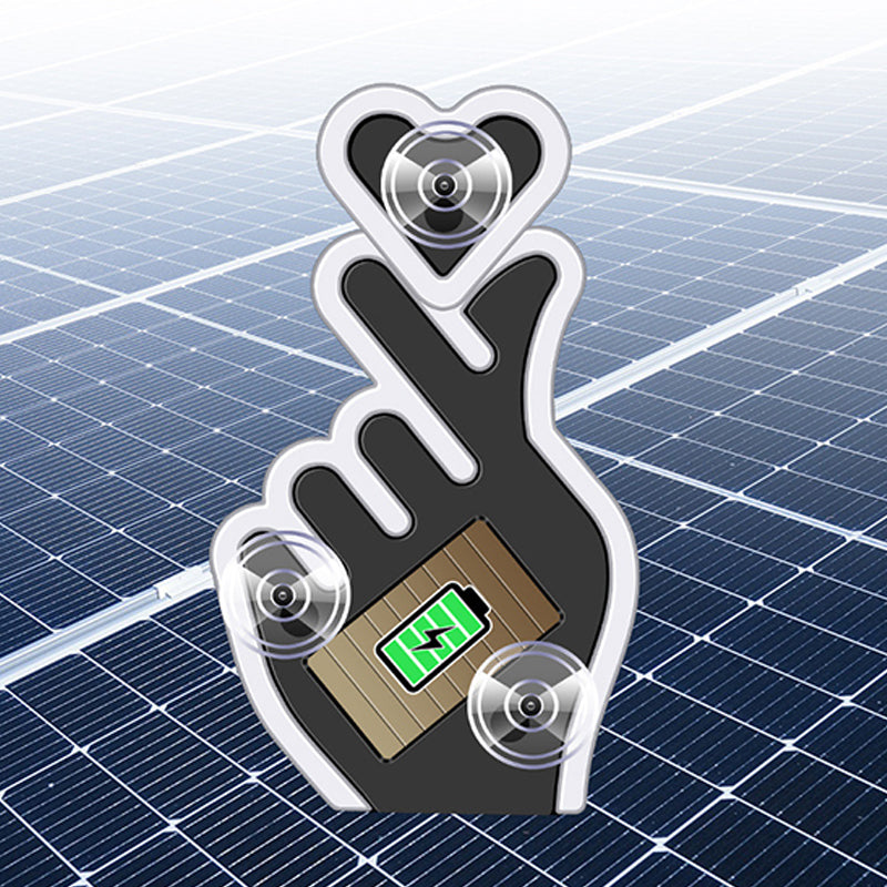 🚗💡 Laat je auto liefde uitstralen💖 Nieuwjaarsactie: Zonne-energie LED Autolamp – Vingerhart Design -50%