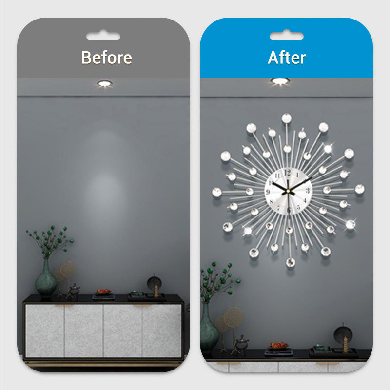 🎁2026 Nieuw binnen 50% KORTING💥💫Stijlvolle Strass-Wandklok | Stil & Elegant Voor Jouw Interieur🕰️✨