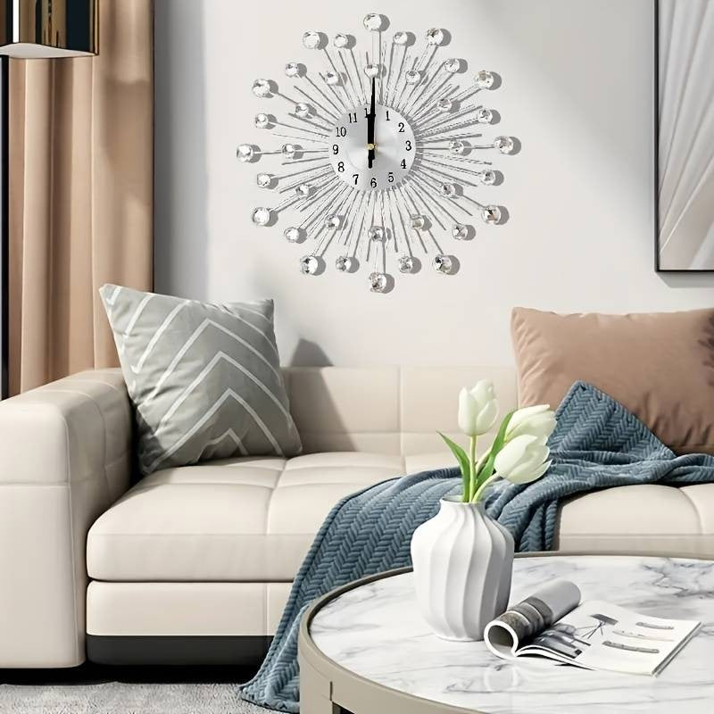 🎁2026 Nieuw binnen 50% KORTING💥💫Stijlvolle Strass-Wandklok | Stil & Elegant Voor Jouw Interieur🕰️✨