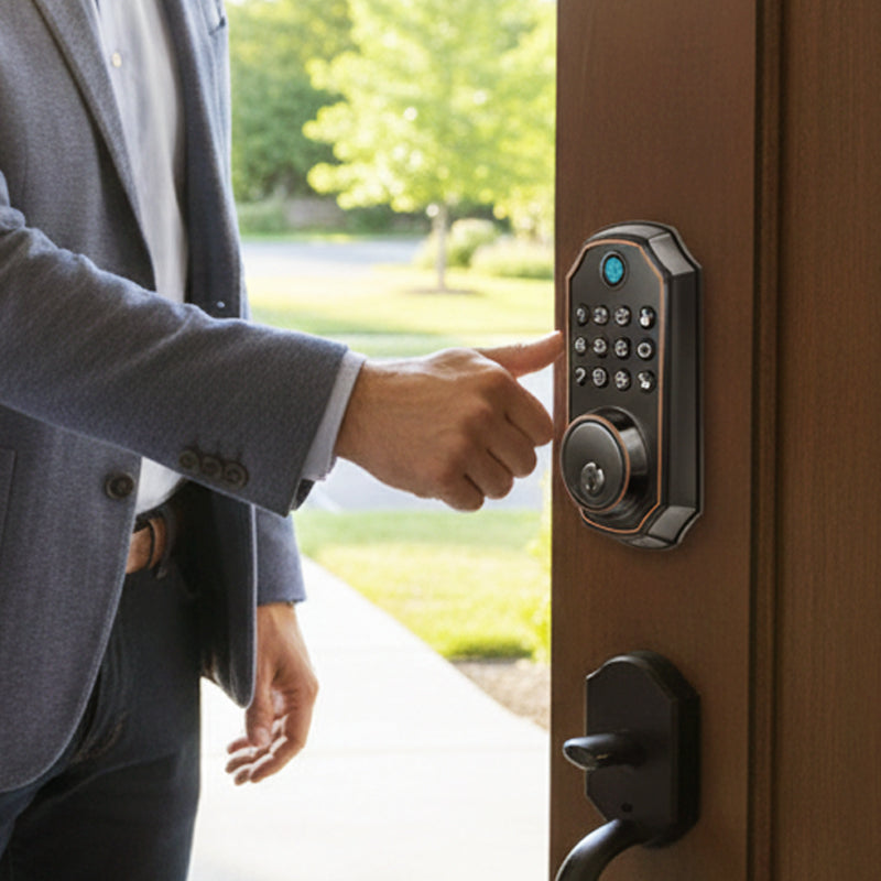 📢📢50%  OFF !! ⏰Slimme vingerafdruk-deadbolt-slot met toetsenbord