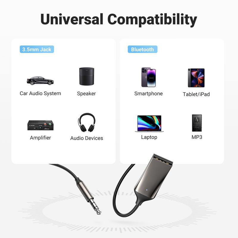 Bluetooth 5.0-audio-ontvanger USB-kabel audioadapter