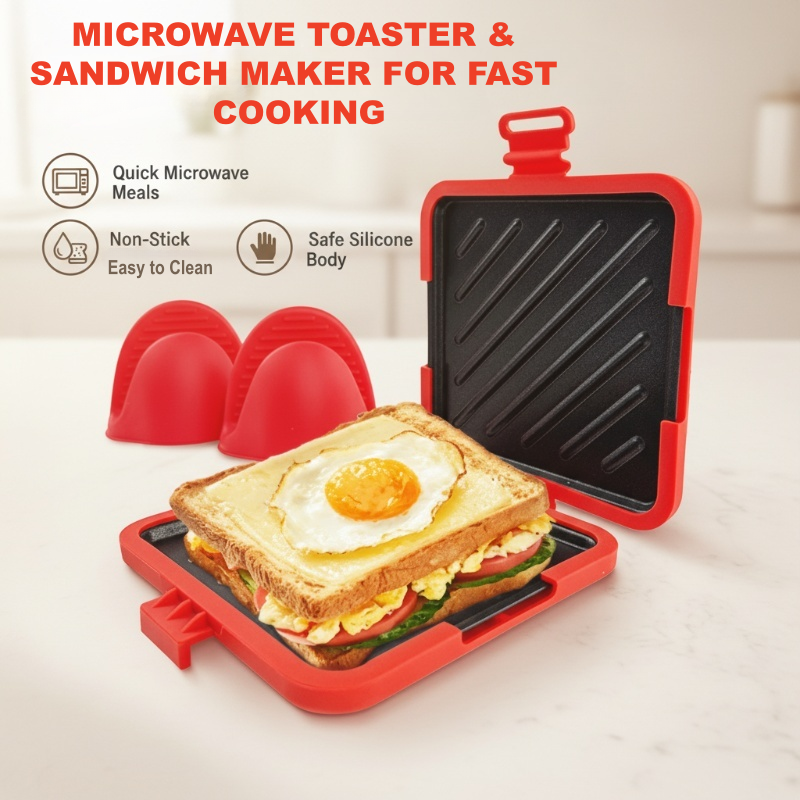 🔥 50% korting ⏰ 3-in-1 tosti-ijzer – geschikt voor magnetron, oven en grill! Antiaanbaklaag, compact en vaatwasmachinebestendig 🥪⚡