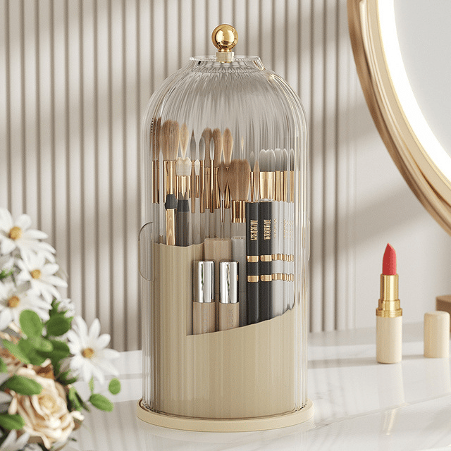 🎉Nieuwjaars Cadeau 50% KORTING!💄360° Draaibare Make-upborstelorganizer: Moeiteloze Organisatie + Ruimtebesparing – Stijlvol Voor Jouw Beautyruimte!