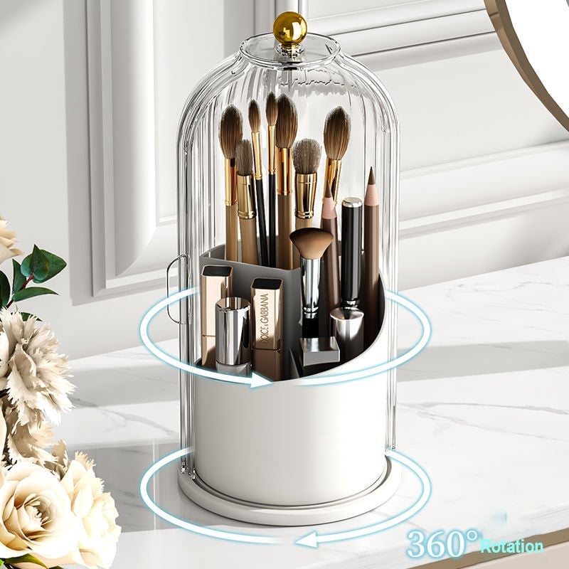 🎉Nieuwjaars Cadeau 50% KORTING!💄360° Draaibare Make-upborstelorganizer: Moeiteloze Organisatie + Ruimtebesparing – Stijlvol Voor Jouw Beautyruimte!