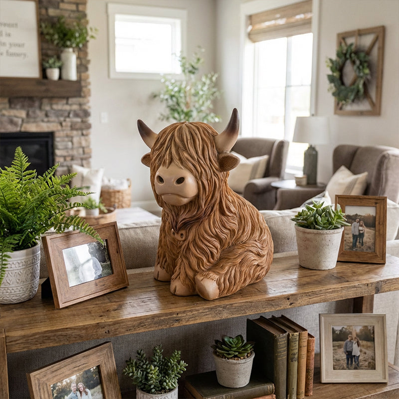 🎉Nieuwjaars Cadeau 50% KORTING!🐮Schattig Highland Cow Nachtlampje – Warmte & Rustieke Charme voor Jouw Kamer!