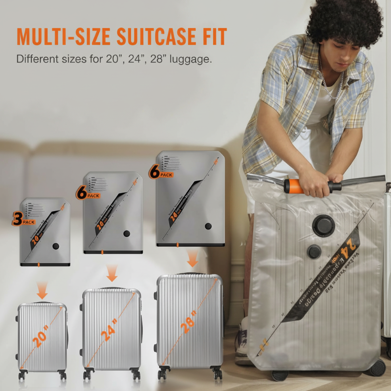🎉Nieuwjaars Cadeau 50% KORTING!🧳 Reisvriendelijke Vacuümzakken – Sla 75% Meer Ruimte in Uw Koffer!