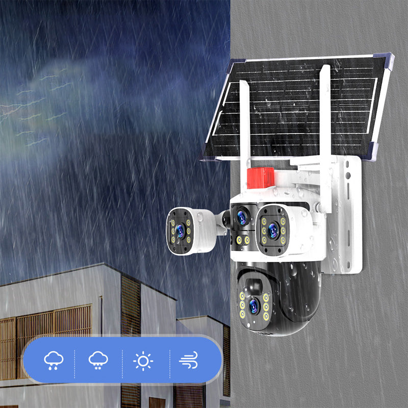 🎁2026 Nieuw binnen 50% KORTING💥Drie-lens Zonne-energie 360° Domecamera