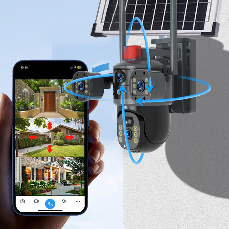 🎁2026 Nieuw binnen 50% KORTING💥Drie-lens Zonne-energie 360° Domecamera