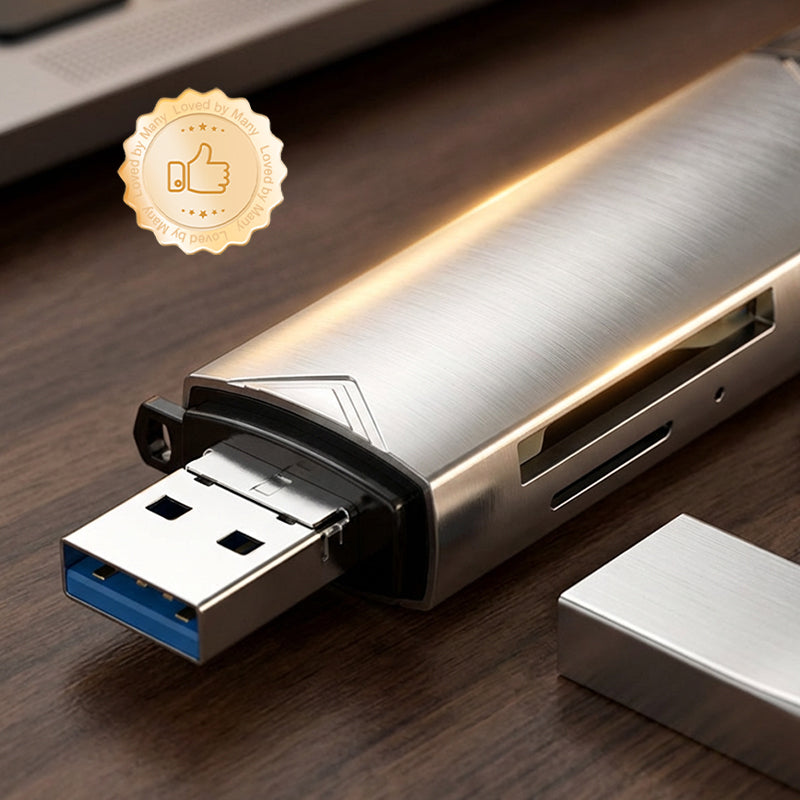 🎉Nieuwjaars Cadeau 50% KORTING!💻6-in-1 USB 3.0 OTG Kaartlezer – Snel Gegevensoverdracht & Multi-Apparaat Compatibiliteit!