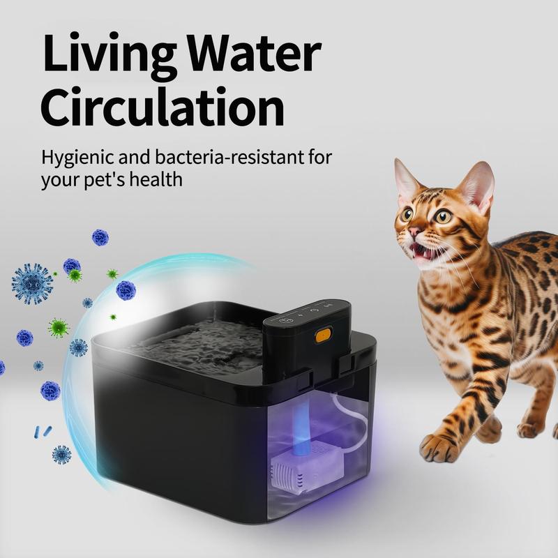 💘Valentijnsaanbieding: 50% Korting! 🐾Draadloze Katten- & Hondenwaterfontein 2,2L – Fluisterstil + Bacterie-inhiberend + Bewegingssensor!