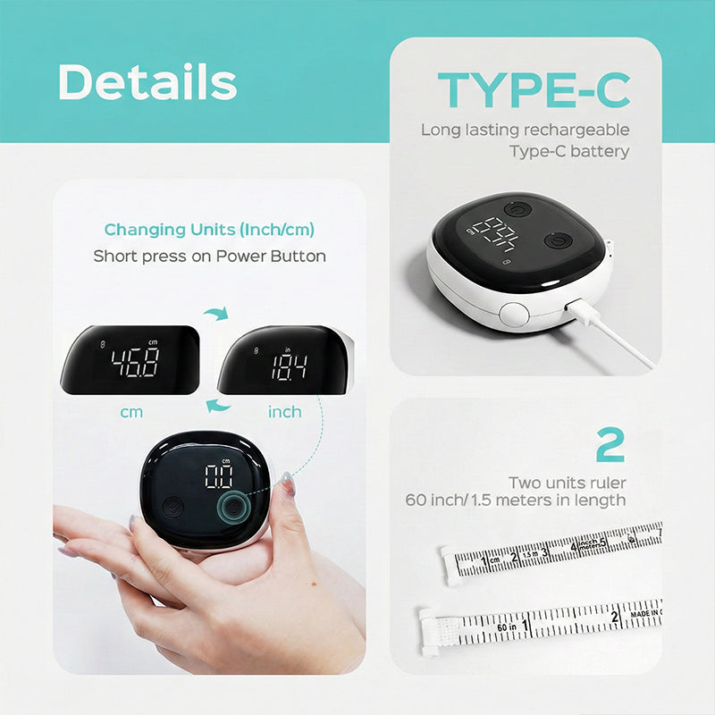🎁2026 Nieuw binnen 50% KORTING💥Slimme Bluetooth-meetlint met app-synchronisati