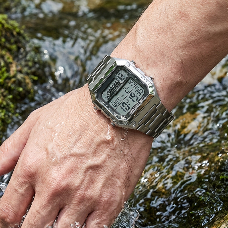 🎁2026 Nieuw binnen 50% KORTING💥Unisex Vierkante Digitale Horloge met Lichtgevend Display