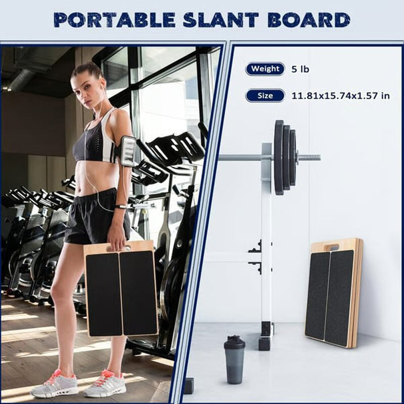 🔈🔈50% KORTING🏃‍Verstelbaar houten schuin plankje voor kuitstrekking