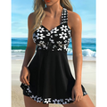 🎁2026 Nieuw binnen 50% KORTING💥Tankini-badpak met bloemenprint en boyshorts voor dames