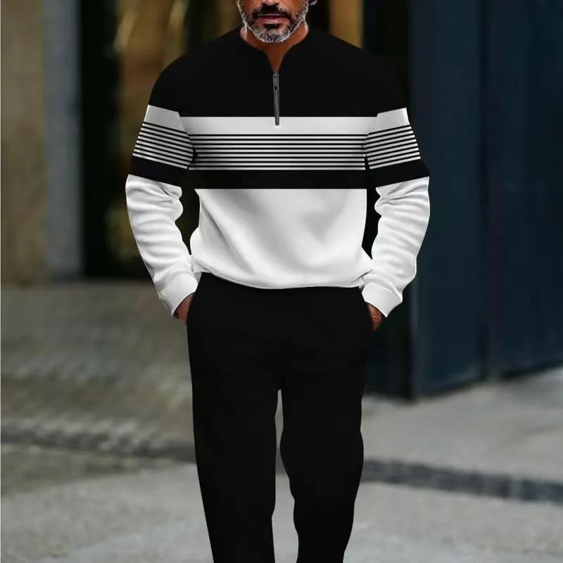 🔈🔈50% KORTING🔥 Herenpullover en broekset met grafische print