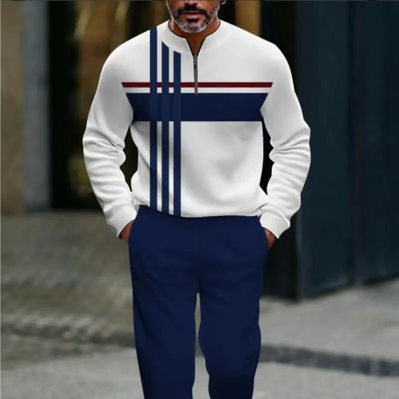 🔈🔈50% KORTING🔥 Herenpullover en broekset met grafische print