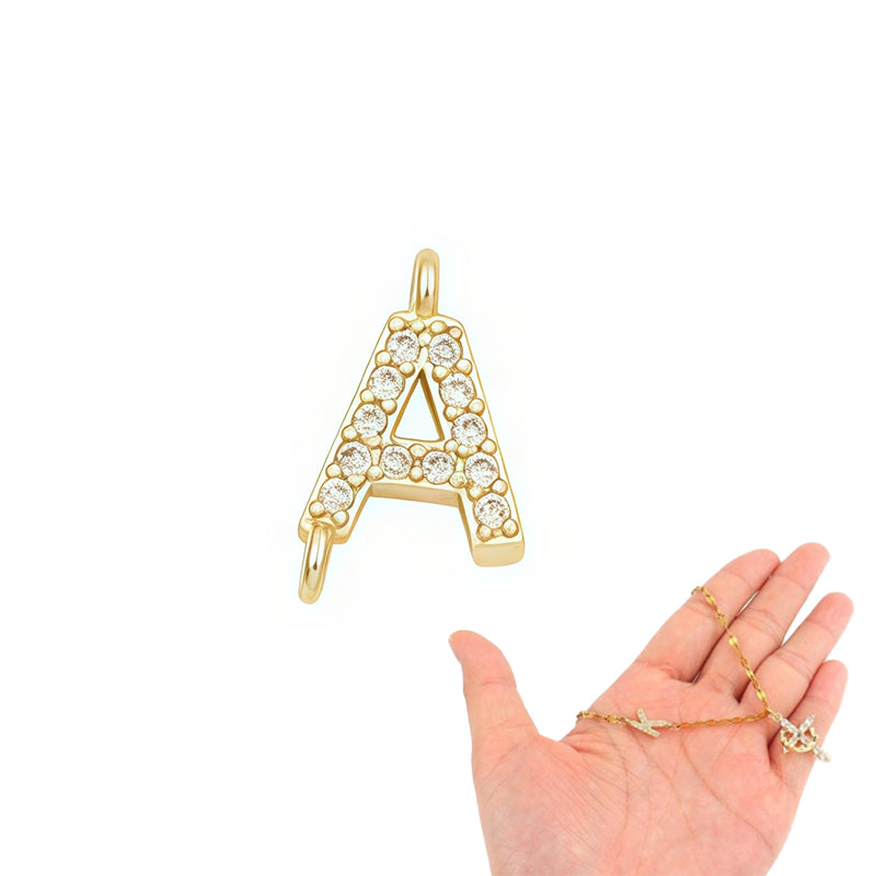 🎁2026 Nieuw binnen 50% KORTING💥💎 Dainty Petal Chain Necklace with Initial Charm – Adjustable, Sparkling & Faith-Inspired Design ✨📿