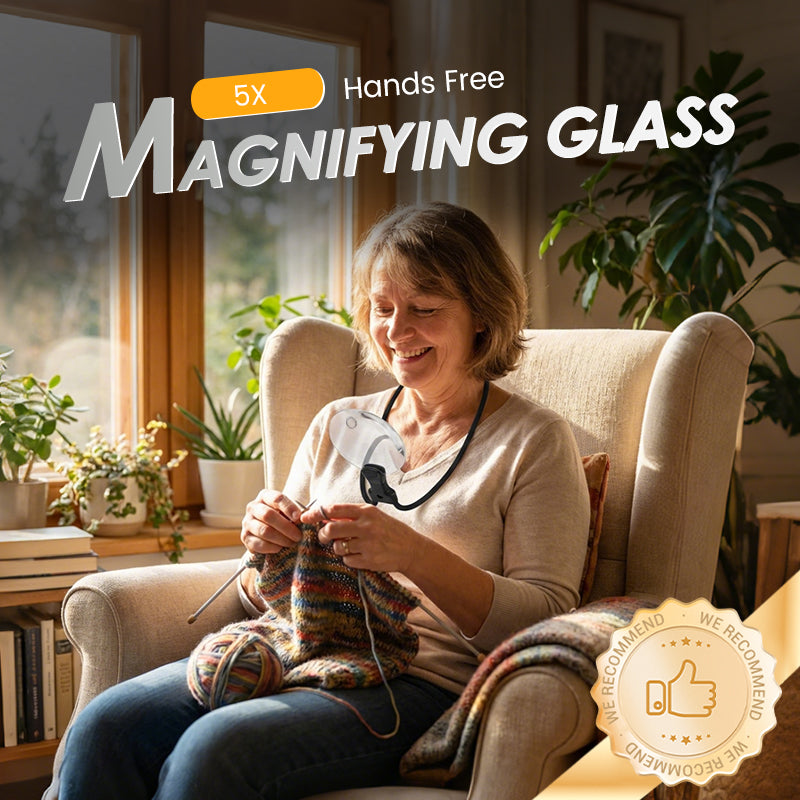 🎁2026 Nieuw binnen 50% KORTING💥Handenvrij Vergrootglas met 5x Vergroting