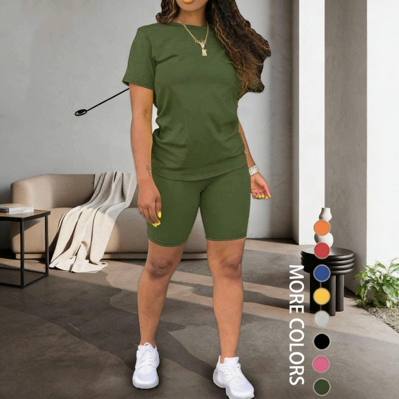 🔥Tijdelijke aanbieding – 2-delige set met sporttop en korte broek voor dames ✨ Mooie stijl en de hele dag comfort ✨
