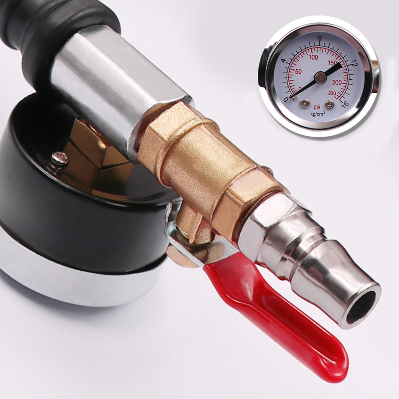 Zware Bandenpomp Met Drukmeter – Altijd De Juiste Spanning🔥Stevig, nauwkeurig & betrouwbaar – Laatste dag 50% korting!