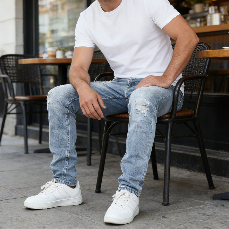 📢📢50% KORTING !! ⏰Moderne slim fit stretchjeans voor heren