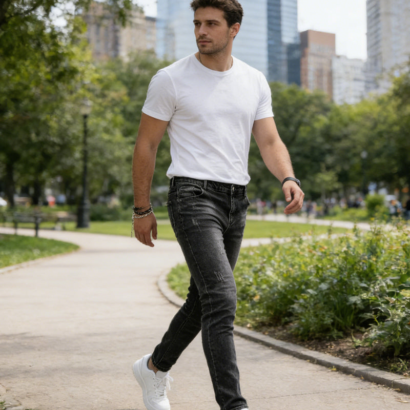 📢📢50% KORTING !! ⏰Moderne slim fit stretchjeans voor heren