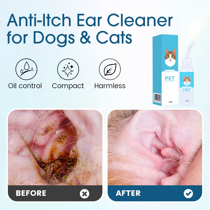 💥【LIMITED TIME 50% OFF】🔥 Oorreiniger voor Katten en Honden | Natuurlijke Plantenextracten | Mild & Antibioticavrij | Siliconen Punt | 120ml