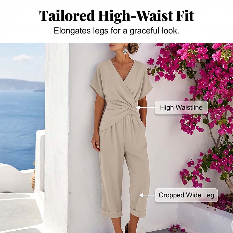 🎁2026 Nieuw binnen 50% KORTING💥💃 Elegante V-hals & taille-accent – creëer direct een vrouwelijke look!