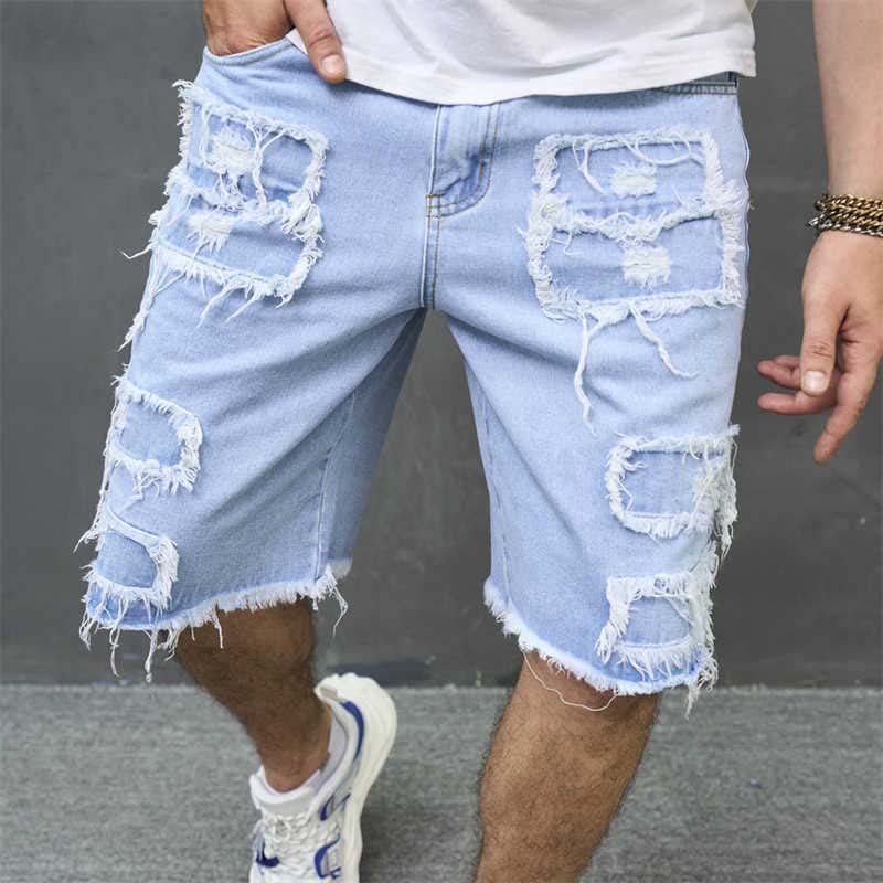 ☀️GROOT KORTING Moderne distressed short, ruim bewegingscomfort voor zomer👖
