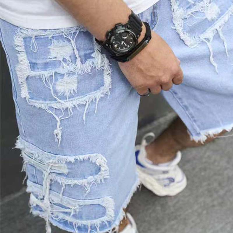 ☀️GROOT KORTING Moderne distressed short, ruim bewegingscomfort voor zomer👖