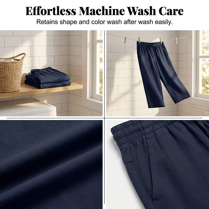 👖 LIMITED TIME 50% OFF! 🌿 Women's Cotton-Linen Blend Cropped Pants – Wide Leg, Elastic Waist, Pockets 🌱
